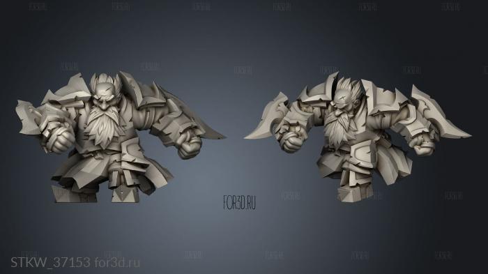 Dungeon Delves Dark Dwarven Raiders Bler stl model for CNC