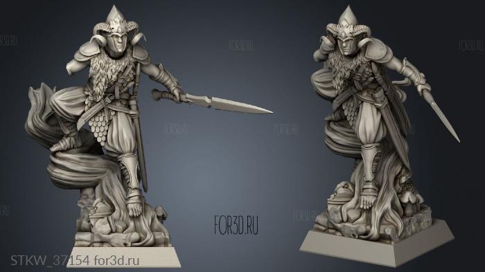 Heroes Alduen Personaje espadas Square 3d stl модель для ЧПУ