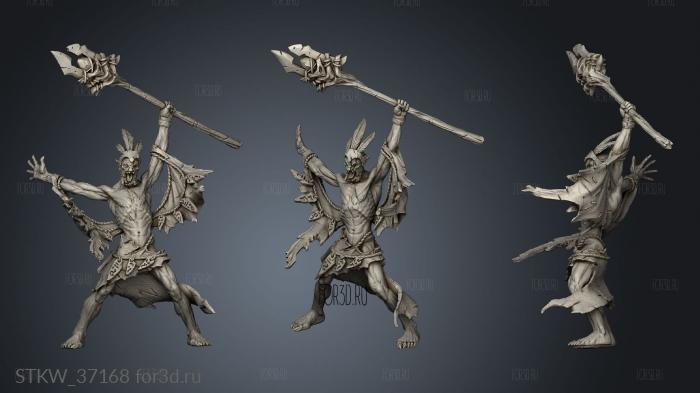 Orc Shaman stl model for CNC