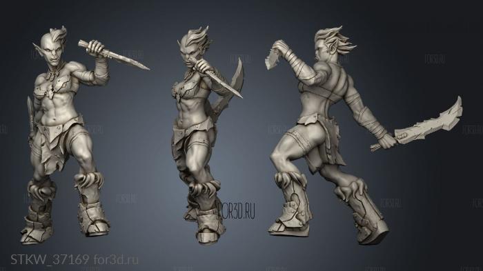 Orc Warriors Female Warrior stl model for CNC