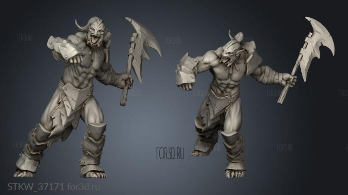 Orc Warriors Warrior stl model for CNC