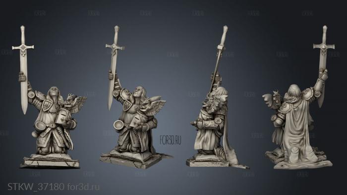 Praying Hero stl model for CNC