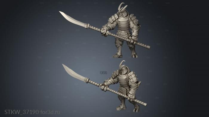 Warforged Naginata 3d stl модель для ЧПУ