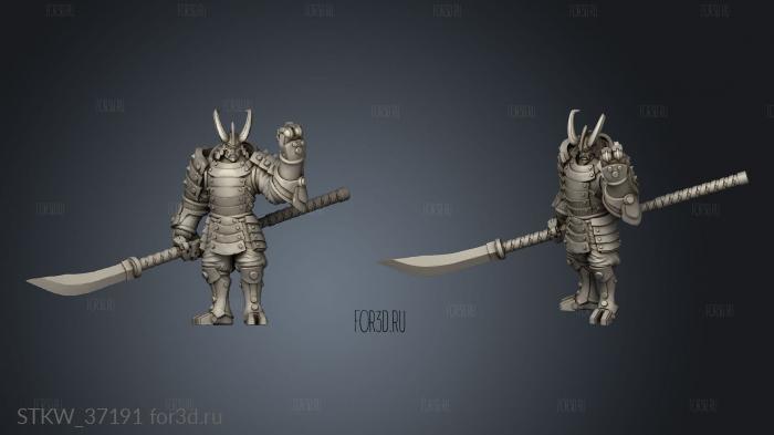 Warforged Naginata 3d stl модель для ЧПУ