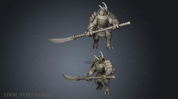 Warforged Naginata 3d stl модель для ЧПУ