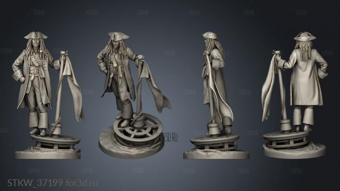 Kuton JACK SPARROW Figure 3d stl модель для ЧПУ