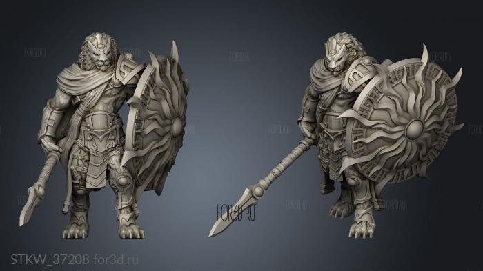 Lionman Warpriest stl model for CNC