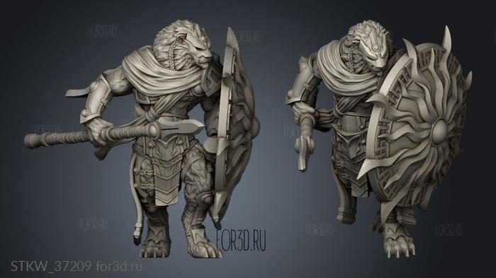 Lionman Warpriest stl model for CNC