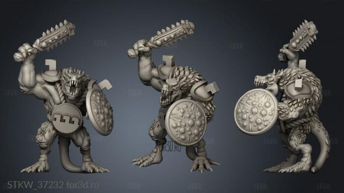 Tribesmen Elite Warrior stl model for CNC