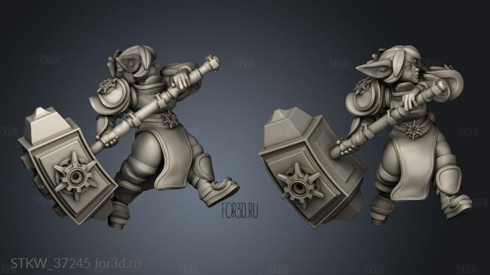 Lady Luminol Smiting Goblin Paladin 3d stl модель для ЧПУ