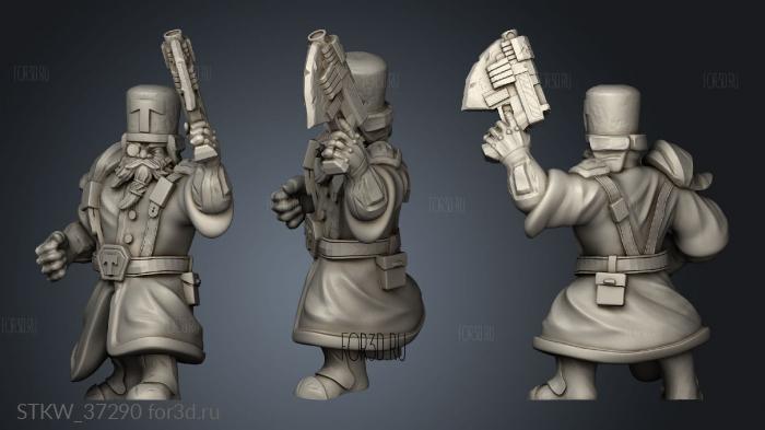 theratorian officer with g stl model for CNC