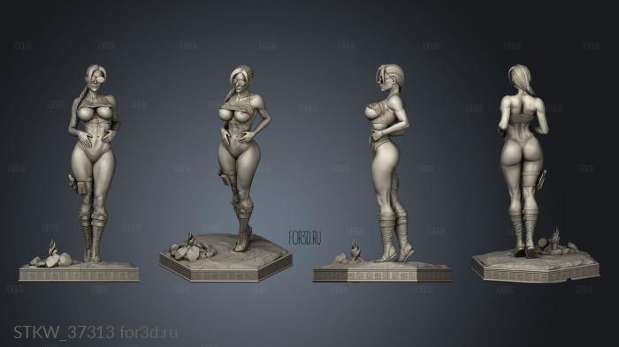 Lara Croft Cosplay Statue Broz Bro 3d stl модель для ЧПУ