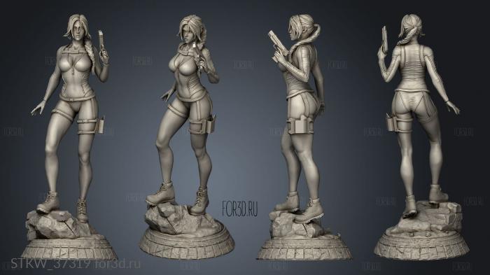 Lara Croft Tomb Raider Statue Swimsuitver 3d stl модель для ЧПУ