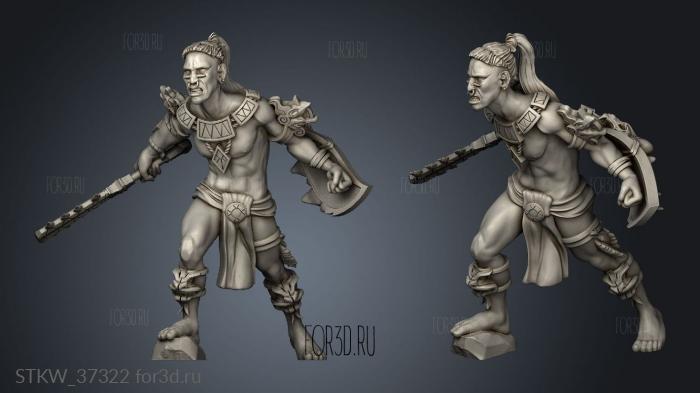 Atanakas Warriors stl model for CNC