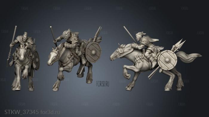 barbarian horseman stl model for CNC