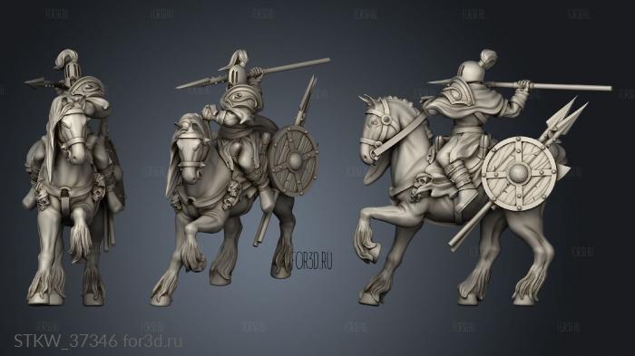 barbarian horseman stl model for CNC