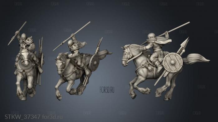 barbarian horseman stl model for CNC