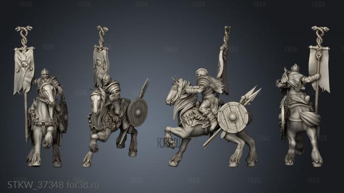 barbarian horseman bearer horse stl model for CNC