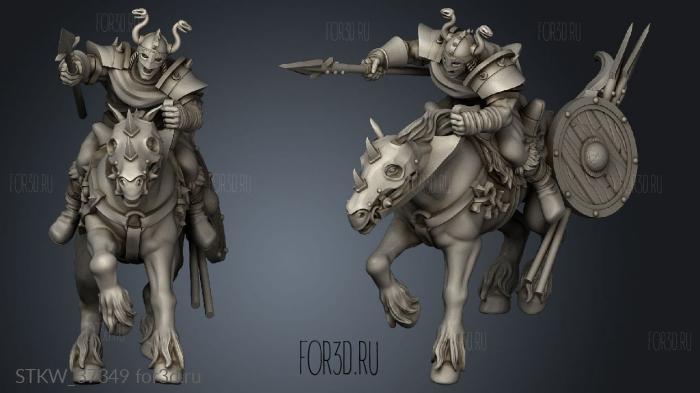 barbarian horseman champion accessory stl model for CNC