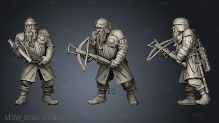 Wolf Warband Crossbowmen stl model for CNC