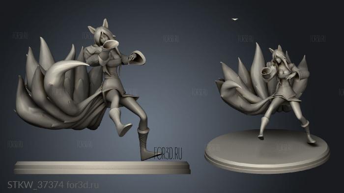 league legend ahri stl model for CNC