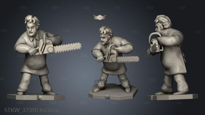 Leatherface stl model for CNC