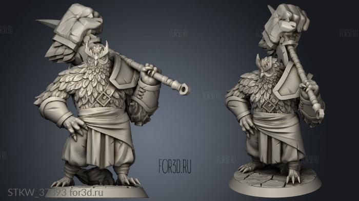 Owl Barbarian 3d stl модель для ЧПУ