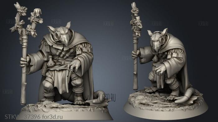 Rats Plague Sorcerer stl model for CNC