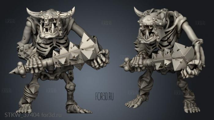 orc skeleton stl model for CNC