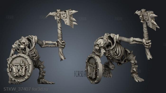 orc skeleton stl model for CNC