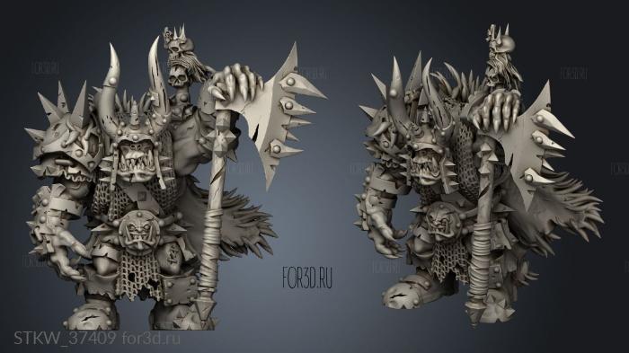 orc warlord 3d stl модель для ЧПУ