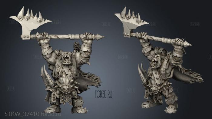 orc warlord 3d stl модель для ЧПУ