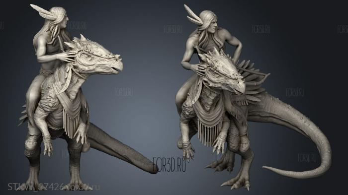 Tanto and his War Horse rider 3d stl модель для ЧПУ