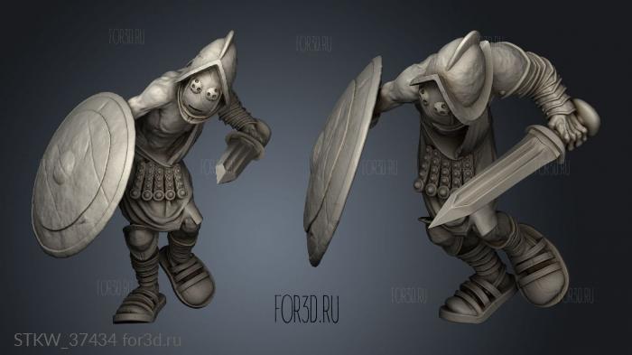 GLADIATOR SCUTUM GLADIUS stl model for CNC