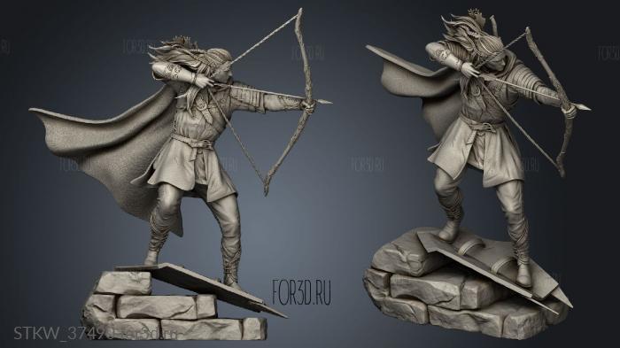 Legolas statue stl model for CNC