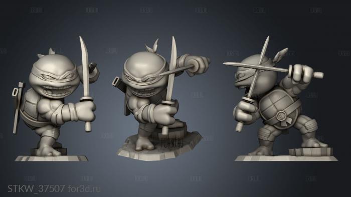 Leonardo Chibi 3d stl модель для ЧПУ