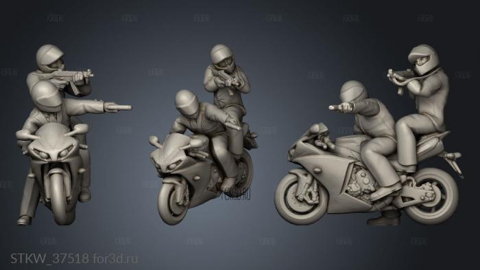 Les braqueurs et Е moto stl model for CNC