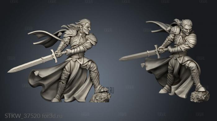 Levariel Elven Knight stl model for CNC