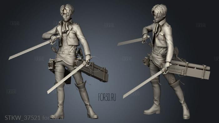 levi ackerman stl model for CNC