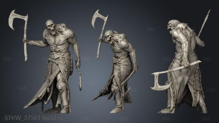 Lich Berserker Thicker for Flame Mesh stl model for CNC