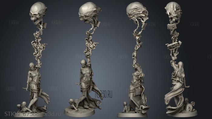 Lich Female Empress the Undead Yes Base Spell stl model for CNC