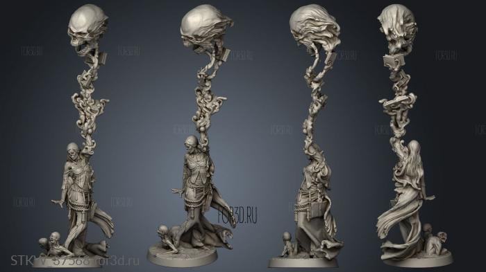 Lich Female Empress the Undead Thicker for Yes Spell Mesh stl model for CNC