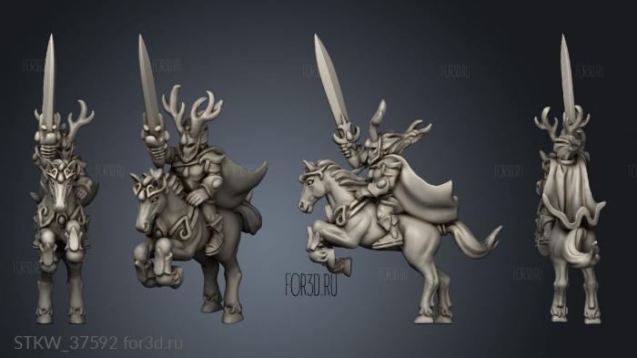 light cavalry champion stl model for CNC