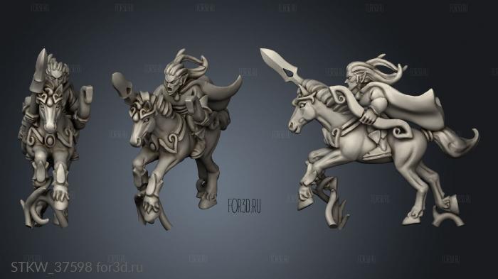 light cavalry rider stl model for CNC