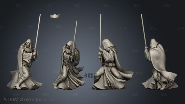 Light Side Guardian Jedi stl model for CNC