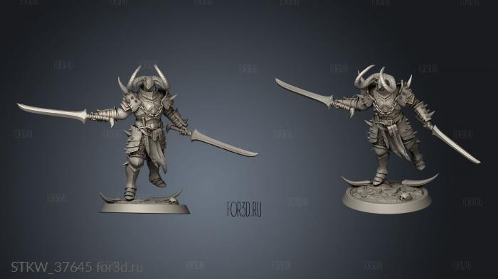 Light Soldier Dual Sword stl model for CNC