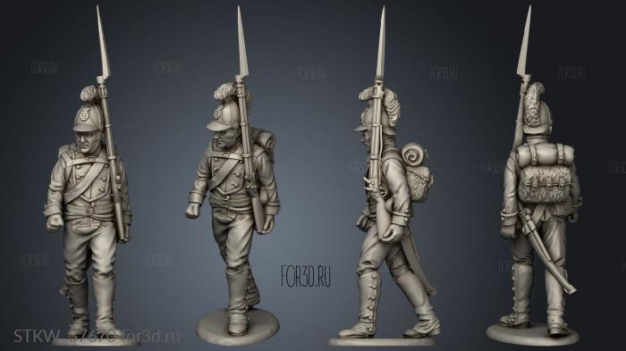 Line Infantry stl model for CNC