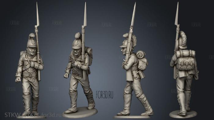 Line Infantry stl model for CNC