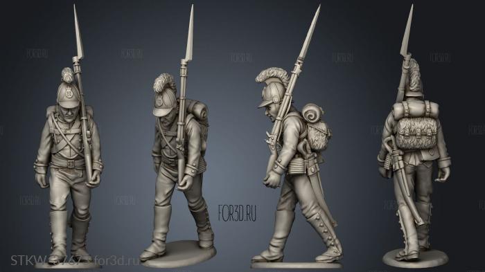 Line Infantry stl model for CNC