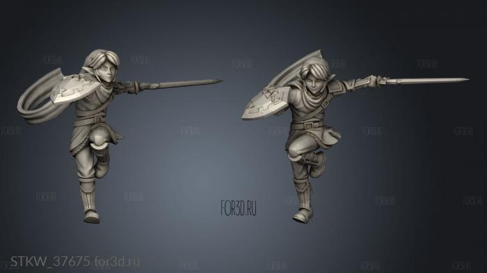 Link and Zelda Finn Elven Adventurer stl model for CNC